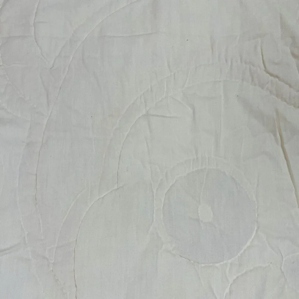 Vintage Quilted Teddy Bear Lace Trim Blanket 46 x 35 Nursery Baby Cute Kawaii -